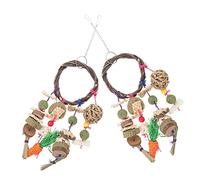 Hohopeti 2pièces Jouets Amusants pour Hamsters Et Rongeurs Jouets Suspendus Naturel pour Chinchillas Et Lapins Accessoires pour Animaux De Compagnie