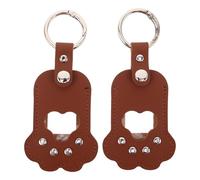 Hohopeti 2pièces Porte-clés Souvenir pour Poils Animaux orme de Patte pour Chien ou Chat Accessoire de Collection pour Amoureux des Animaux