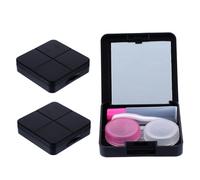 Hohopeti 3 Ensembles Boîte à Lentilles de Contact Portable Robuste et Légère Étui de Voyage pour Lentilles Rangement pour Accessoire Pratique pour Usage Quotidien et Déplacement