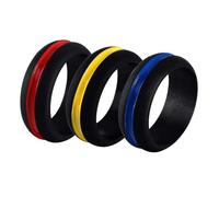 Hohopeti 3 pièces Bague Silicone Couple Élégante et Charmante Anneaux Résistants pour Hommes et Femmes Bijoux Durables pour Mariage et Occasions Spéciales