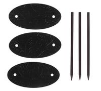 Hohopeti 3 pièces Barrette Cuir Ovale avec Bâton Noir Épingle Chignon Élégante pour Queue de Cheval Accessoire Cheveux Femmes Tenue Sécurisée pour Cheveux Longs Ondulés Bouclés