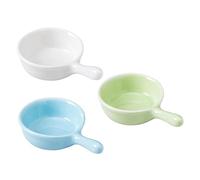 Hohopeti 3 pièces Bol Céramique pour Cochon et Hamster Lot de Bols avec Poignée Gamelles Portables Durables et Pratiques pour Petits Animaux Couleur Aléatoire Couleur Aléatoire