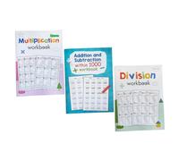 Hohopeti 3 pièces Cahier Exercice Maths Multiplication Division pour Garçon Fille Exercices Pratiques et Défis Cahier Maths Additions et Soustractions pour Élèves Jusqu à Pratique Autonome