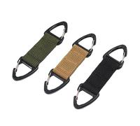 Hohopeti 3 pièces Crochet de Masque avec Boucle Nylon Antidérapant Extension pour Sangle Oreille Multi-usage comme Attache de Portage Noir Vert Terre de Somme