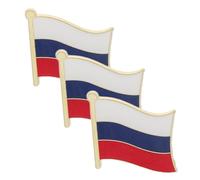 Hohopeti 3 pièces Épingle à Revers Drapeau Russe Métal Émaillé Broche Patriotique pour Événements Activités Scolaires et Réunions Sociales