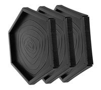 Hohopeti 3 pièces Lot de Bols pour Tortues et Reptiles Plastique Design Hexagonal Antidébordement Facile à Nettoyer pour Alimentation et Eau Terrarium