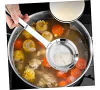 Hohopeti 3 Pièces Passoires Acier Inoxydable Tamis à Mailles Fines pour Huile Soja et Jus Filtre à Haute Température avec Poignée Perforée Tamis Cuisine Inox Multifonctionnel