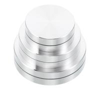 Hohopeti 3 Pièces Plateau Tournant Alliage Aluminium pour Alimentaire Base Rotative à Double Roulement pour Décoration de Gâteaux et Table Ronde