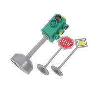 Hohopeti 3 pièces Set de Jouets Signalisation Routière Plastique Sécurisé de Simulés avec Voies Piétonnes pour Éducation Garçon Fille Jouets Éducatifs Motricité Fine Garçon Fille