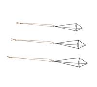 Hohopeti 3 pièces Support Mural Fer pour Plantes Aériennes Lot pour Décoration Intérieure Bureau Maison Porte-Plantes Suspendu Géométrique et Léger