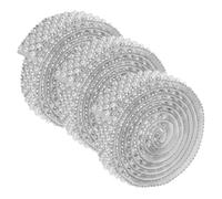 Hohopeti 3 Rouleaux Ruban Strass Autocollant avec Perles et Strass DIY Décoration Mariage Vêtements Accessoires Adhésif Décoratif pour Créations et Finitions Élégantes