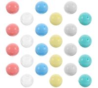 Hohopeti 30 Capsules Miniatures Transparentes Ouvertes 25 MM en Plastique Multicolores Boules Réutilisables pour Distributeurs Automatiques Jeux de Bingo et Décorations Festives