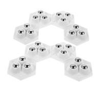 Hohopeti 32 Pièces Small Furniture Wheels Adhesive No-drill Swivel Casters Silent Heavy-duty Rollers For Cabinets Appliances DIY Furniture
