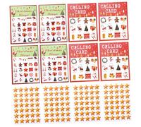 Hohopeti 37 Pièces Cartes Bingo de Noël Jeu de Société Familial Sécurisé pour Fête et Développement Intellectuel