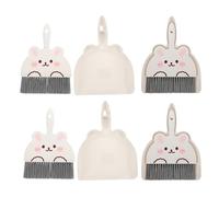 Hohopeti 4 ensembles Set de Balais Miniatures et Pelles à Poussière avec Design Lapin Kit Compact pour Bureau et Cuisine de Nettoyage Portable pour Petits Espaces
