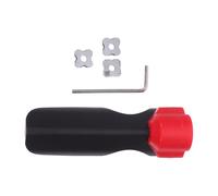 Hohopeti 4 Pièces Affleureuse de Chants en Bois, Outil de Chanfreinage Manuel, Alliage D'aluminium et Acier Inoxydable, Lames R 1/1.5/2/3, 1 Clé, pour Bois et Placage, Professionnels