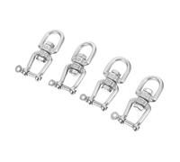 Hohopeti 4 Pièces Anneaux Pivotants Acier Inoxydable Anneaux Dattache Robustes pour Chaise Suspendue Corde Descalade et Toile Dombrage Extérieure Surface Lisse