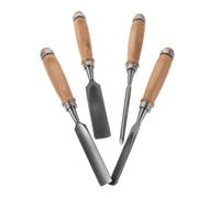 Hohopeti 4 Pièces Coffret Ciseaux Bois avec Manches Ergonomiques Lames Acier Durci Kit Complet pour Sculpture et Travail Du Bois Outil Polyvalent pour Amateurs et Professionnels
