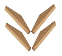 Hohopeti 4 Pièces Crochets Muraux Naturel Porte-manteaux Élégants et Fonctionnels pour Vêtements Chapeaux Serviettes Rangement Mural Gain de Place pour Entrée Salle de Bain Chambre
