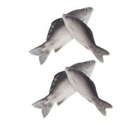 Hohopeti 4 Pièces Fish Model Set PU Material Realistic Artificial Ocean Figurines for Food Photography Kitchen Decoration and Display