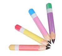 Hohopeti 4 Pièces Grands Crayons Gonflables PVC pour Décorations Scolaires Ballons Géants pour Fêtes de Rentrée et Cérémonies de Remise de Diplômes Accessoires et Colorés pour Classe et