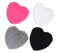 Hohopeti 4 pièces Houppettes Poudre Forme Cœur Coton Pur Confortables et Lavables Pour Visage et Corps Accessoires Maquillage Minéral et Poudre