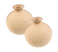 Hohopeti 4 Pièces Lot de Demi Vases Argile pour DIY Matériau de Vase Blanc pour Bricolage Artistique Flacon Fleur Décoratif pour Bureau et Maison