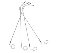 Hohopeti 4 pièces Lot de Lampadaires Miniatures LED Métal pour Maquettes Décoration Jardin et Accessoires DIY pour Micro-paysages Modèles Réalistes pour Maison Miniature