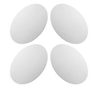 Hohopeti 4 Pièces Lot de Toiles Rondes Toile Blanche pour Peinture à Huile et Acrylique Surface Lisse pour Rendu Précis des Couleurs pour Débutants et Usage Studio à Domicile