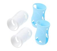 Hohopeti 4 pièces Manchon de Biberon Silicone Protection Isolante Portable pour Garçon Fille Housse de Bouteille Alimentaire Résistante Chaleur Couleur Aléatoire Couleur Aléatoire