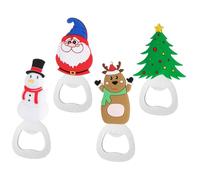 Hohopeti 4 Pièces Ouvre-bouteilles Noël Portable Décoratif Père Noël Sapin Bonhomme de Ours Pratique pour et