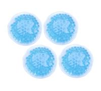 Hohopeti 4 pièces Packs de Gel Réutilisables Rond pour Thérapie Froid Chaud Allaitement Bleu Compression Souple pour Douleurs et Récupération