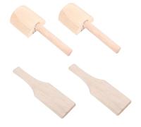 Hohopeti 4 pièces Pagaies Bois pour Modelage Argile Kit Planche Poterie Légère pour Sculpture et Formage Argile Outils Adaptés Débutants et Artisans