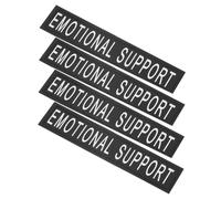 Hohopeti 4 pièces Patches Réfléchissants pour Harnais Chien Ajustables pour Gilet Animal Sécurité et Confort Support Émotionnel Accessoires Visibles pour Course et Promenade