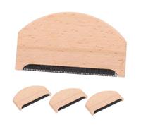 Hohopeti 4 Pièces Peigne à Bouloches avec Manche Bois Brosse Anti-peluches pour Pulls et Laine Enlève Fuzz Lint et Peluches sur Vêtements Délicats Compact et Portable pour Usage Quotidien