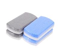 Hohopeti 4 pièces Pierre Exfoliante pour Pédicure Lot de Pierres Double Face Gris Blanc Bleu Blanc Outil de Soin pour Éliminer Peaux Mortes Callosités Massage et Circulation Sanguine