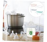 Hohopeti 4 Pièces Poignée Biberon Silicone Souple Lot de Poignées Colorées Torsion pour Transition Biberon à Tasse Dapprentissage