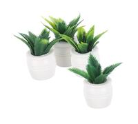 Hohopeti 4 Pièces Scale Dollhouse Accessories Mini Faux Potted Greenery for Home Office Table Decoration