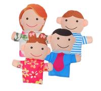 Hohopeti 4 Pièces Set de Marionnettes Main Famille Tissu pour Garçon Fille de et Jeu de Rôle Marionnettes pour Conte et Spectacle Adaptées Aux Écoles et Familles