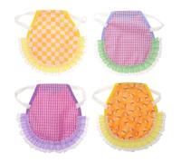 Hohopeti 4 Pièces Tablier de Protection pour Poules Lot de 4, Selle de Poulet Ajustable Sangles Élastiques, Tissu Résistant Lavable, Protège-Plumage Dorsal Anti-picage pour Élevage de