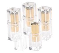 Hohopeti 4 pièces Tube à Lèvres Vide Carré Transparent Réutilisable pour DIY à Lèvres et Contenant Cosmétique Pratique pour Création et Stockage