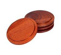 Hohopeti 4 Pièces Wooden Cup Lids Set Heat Resistant Reusable Beverage Covers For Tea Mugs And Jars Smooth Polished Surface Fit For Drinking Warmth And Dust Protection