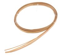 Hohopeti 4 Rouleaux Bundles Natural Wood Strips for Basket Weaving and Chair Cane Material Flat Thin Bamboo Bands for DIY Crafts Wedding Floral Arrangements and Rattan Furniture Repair