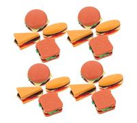 Hohopeti 40 Pièces Play Food Set for Realistic Miniature Hamburger Hot Dog Toast Sandwich Toys DIY Simulation Fast Food Accessories for Dollhouse Role Play