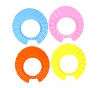 Hohopeti 4pièces Bonnet De Bain Étanche Eva Réglable Pour Garçon Fille Casquette De Shampooing Coloris Aléatoire