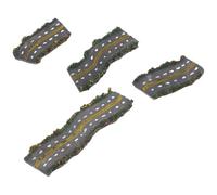 Hohopeti 4pièces Figurines Résine Décor Aquarium Chemin de Pierres Simulé Accessoires Paysage pour Aquarium Eau Douce et Salée Décor Petit pour Jardin de Fées