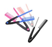 Hohopeti 4pièces Peigne Lisseur Plat Forme de V Lot de Brosse Pliable à Ressort pour Coiffage Professionnel pour Femmes