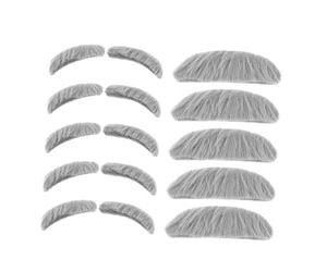Hohopeti 5 ensembles Fausses Moustaches Sourcils et Barbes Autocollants Fourrure de Lapin Réaliste Accessoires Cosplay et Halloween pour Adultes et Garçon Fille Décorations de Fête