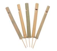 Hohopeti 5 Pièces Bamboo Bird Whistles Lightweight Slide Whistle Musical Instruments for Outdoor Fun Mimics Thailand Calls for Parks Forests Farms and Party Games