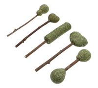 Hohopeti 5 pièces Bâtons de Catnip Naturels Sucettes Comestibles pour Chats Friandises Saines pour Appétit et Digestion Jouets à Mâcher Légers et Faciles à Stocker